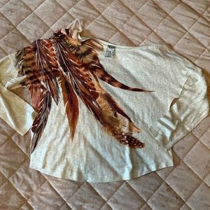 Vocal Clothing western style feather shirt in Large